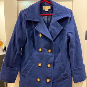 Michael Kors Navy mid-length wool coat Sz. 6